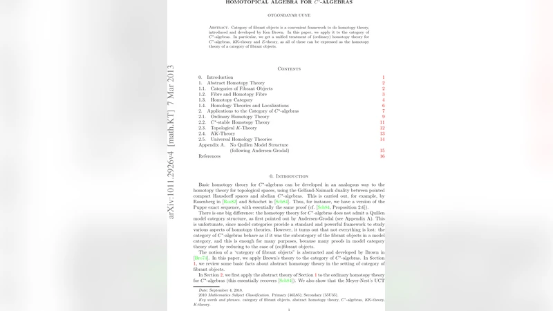 Homotopy Theory for C^{*}-algebras