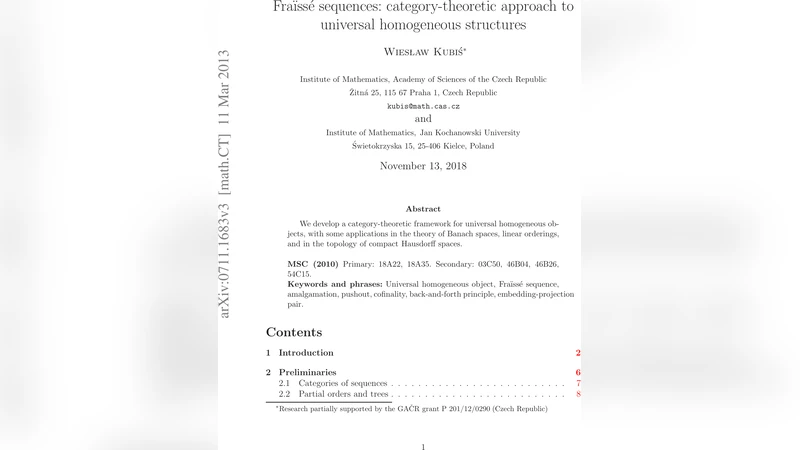 Fra"isse sequences: category-theoretic approach to universal   homogeneous structures