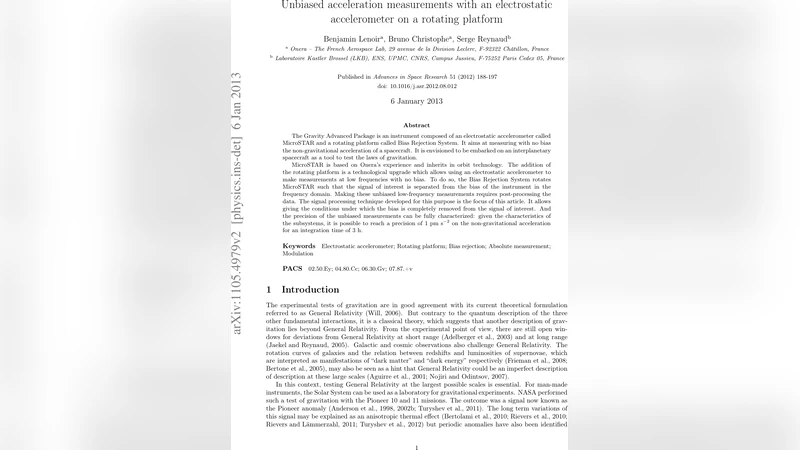 Unbiased acceleration measurements with an electrostatic accelerometer   on a rotating platform