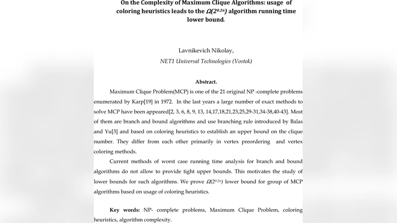 On the Complexity of Maximum Clique Algorithms: usage of coloring   heuristics leads to the 2^(n5) algorithm running time lower bound