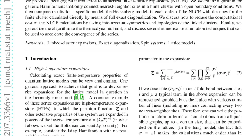 A Short Introduction to Numerical Linked-Cluster Expansions