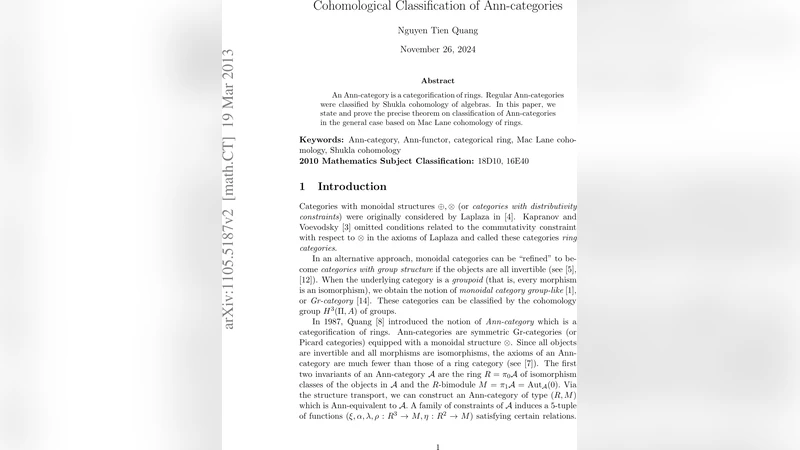 Cohomological Classification of Ann-categories