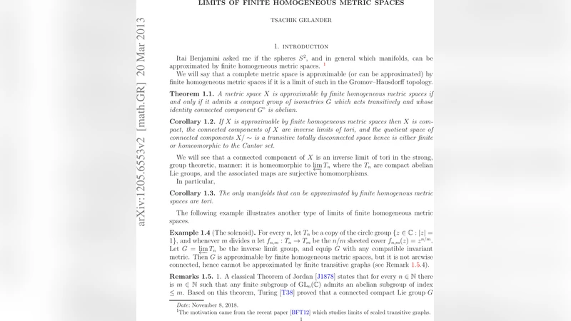 Limits of finite homogeneous metric spaces