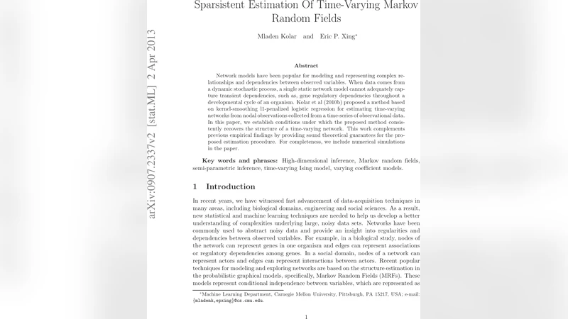Sparsistent Estimation of Time-Varying Discrete Markov Random Fields