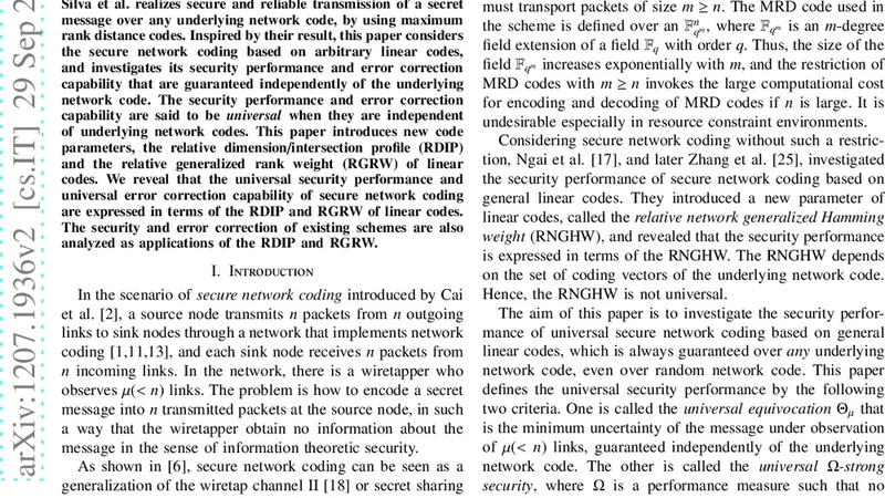 New Parameters of Linear Codes Expressing Security Performance of   Universal Secure Network Coding