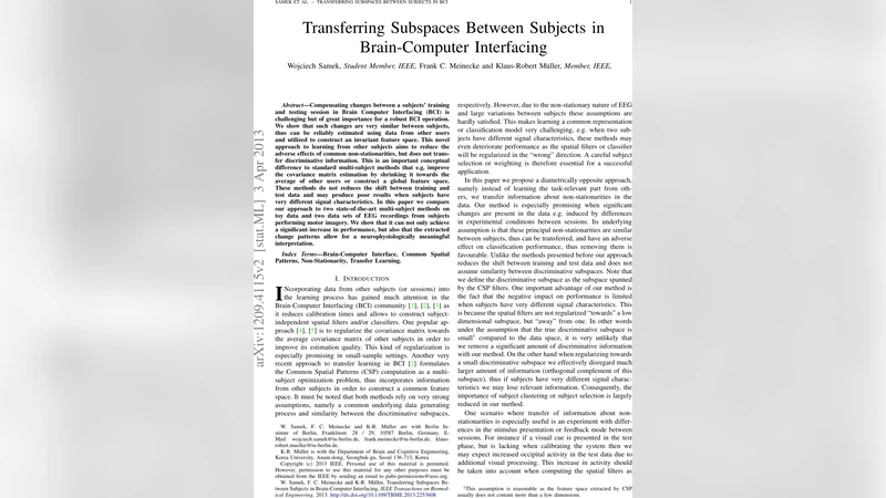 Transferring Subspaces Between Subjects in Brain-Computer Interfacing