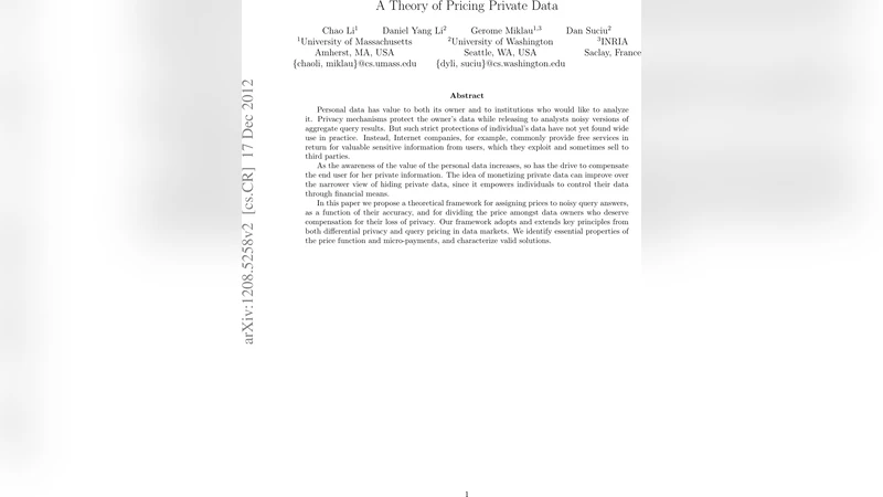 A Theory of Pricing Private Data