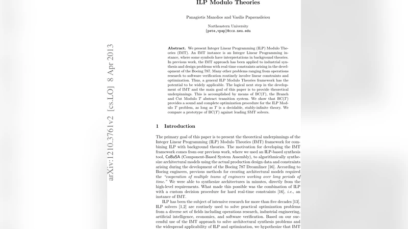 ILP Modulo Theories