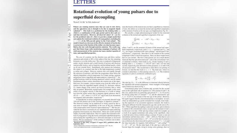 Rotational evolution of young pulsars due to superfluid decoupling