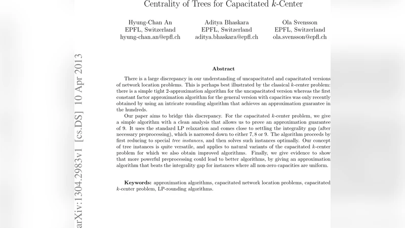 Centrality of Trees for Capacitated k-Center