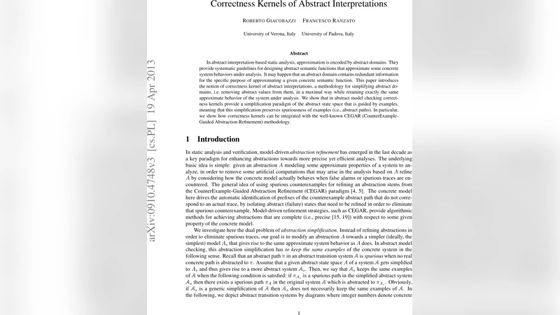 Correctness Kernels of Abstract Interpretations