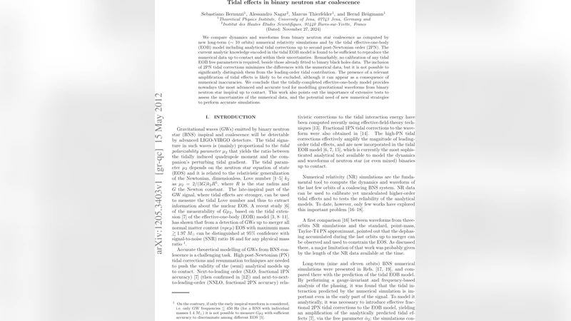 Tidal effects in binary neutron star coalescence
