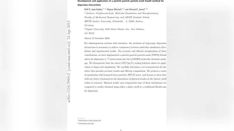 Development and application of a particle-particle particle-mesh Ewald   method for dispersion interactions