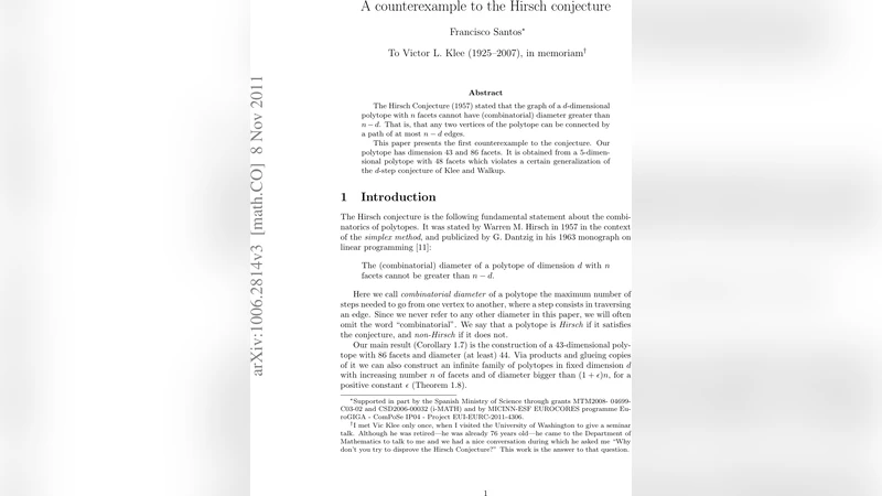 A counterexample to the Hirsch conjecture