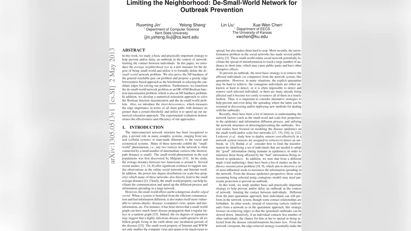 Limiting the Neighborhood: De-Small-World Network for Outbreak   Prevention