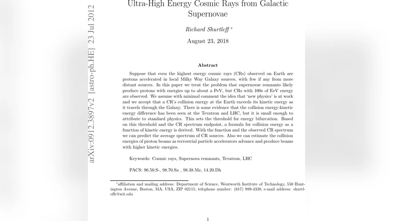 Ultra-High Energy Cosmic Rays from Galactic Supernovae