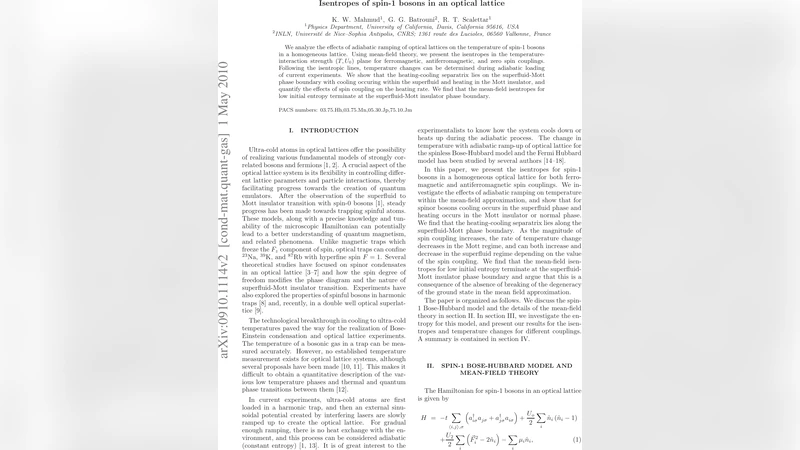Isentropes of spin-1 bosons in an optical lattice