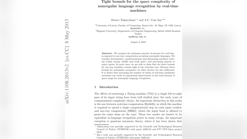 Tight bounds for the space complexity of nonregular language recognition   by real-time machines