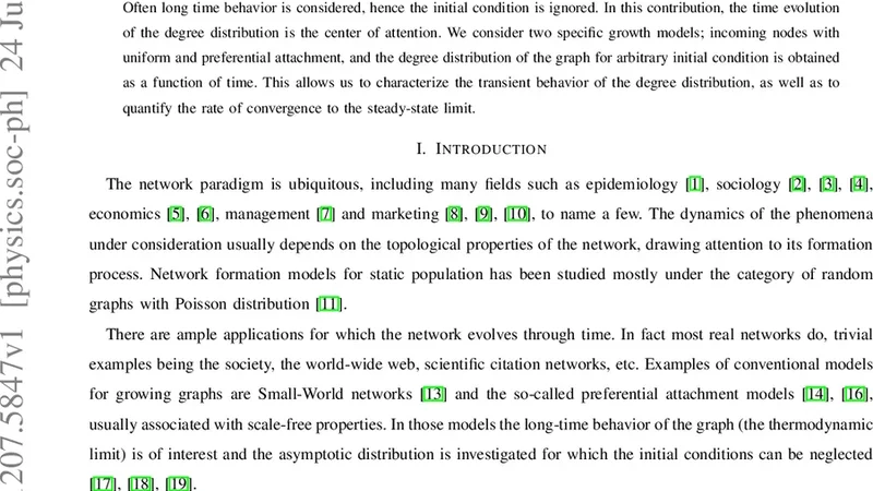 Growing a Network on a Given Substrate