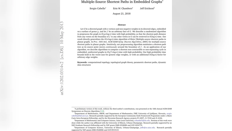 Multiple-Source Shortest Paths in Embedded Graphs