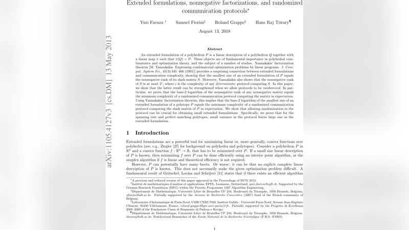 Extended formulations, non-negative factorizations and randomized   communication protocols