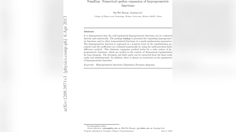 NumExp: Numerical epsilon expansion of hypergeometric functions