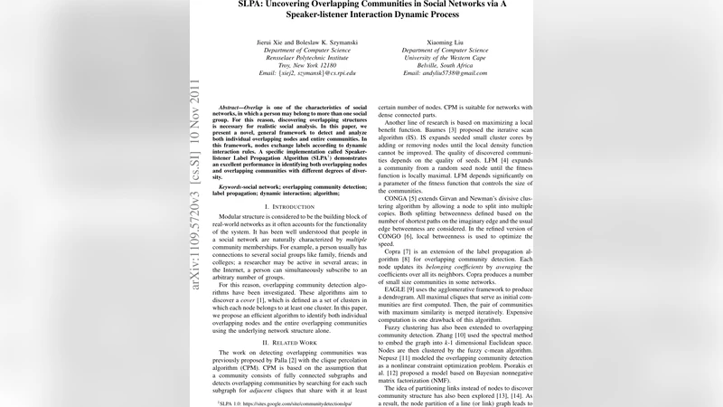 SLPA: Uncovering Overlapping Communities in Social Networks via A   Speaker-listener Interaction Dynamic Process
