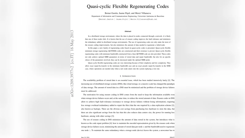 Quasi-cyclic Flexible Regenerating Codes