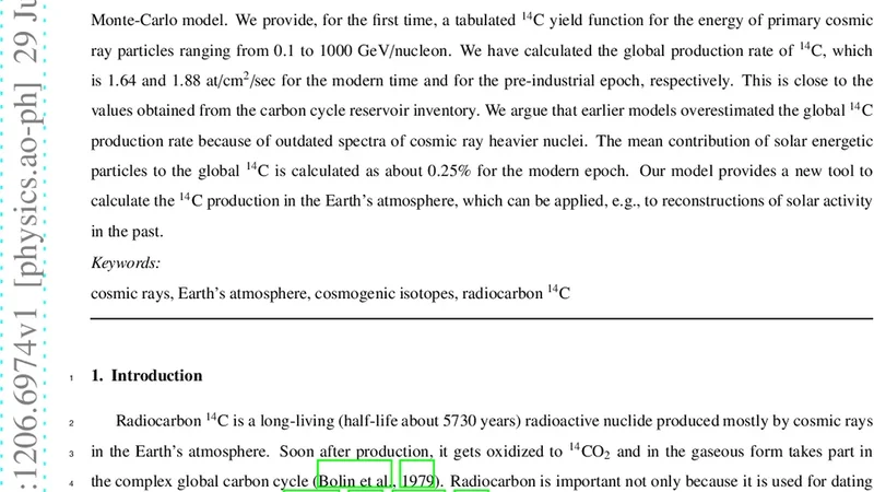 A new model of cosmogenic production of radiocarbon 14C in the   atmosphere
