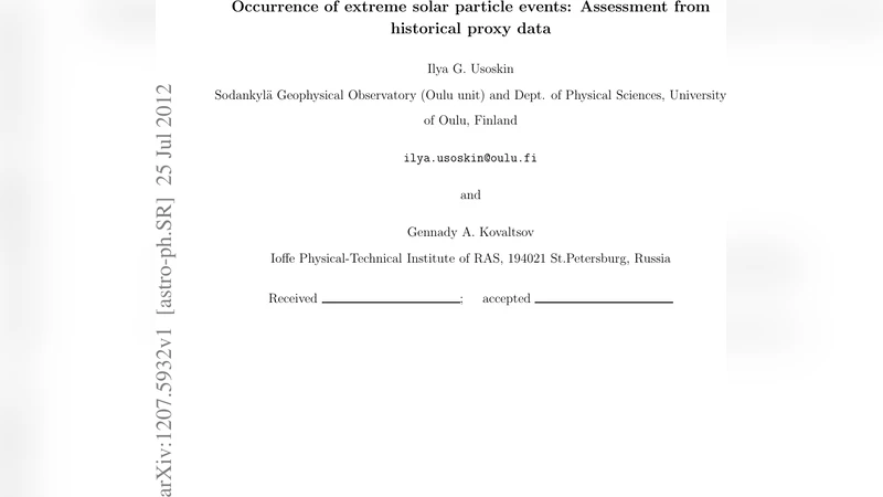 Occurrence of extreme solar particle events: Assessment from historical   proxy data