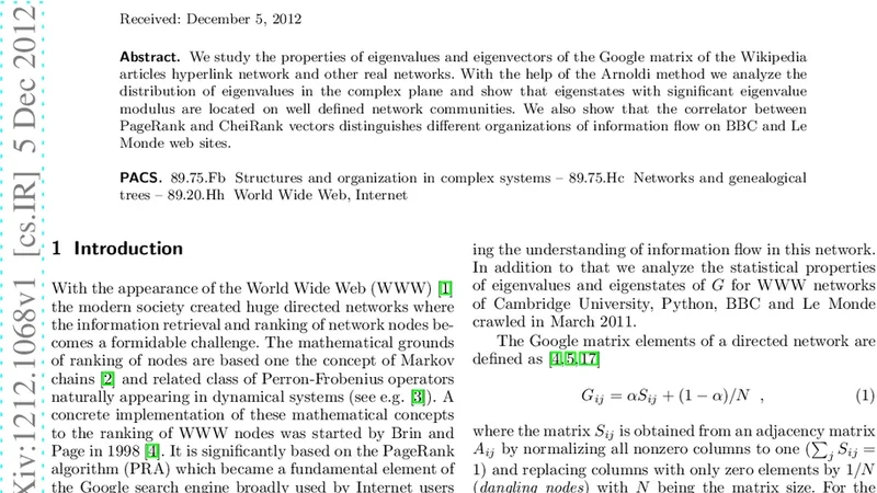 Spectral properties of Google matrix of Wikipedia and other networks