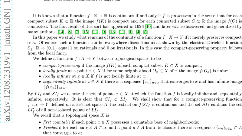 The continuity properties of compact-preserving functions