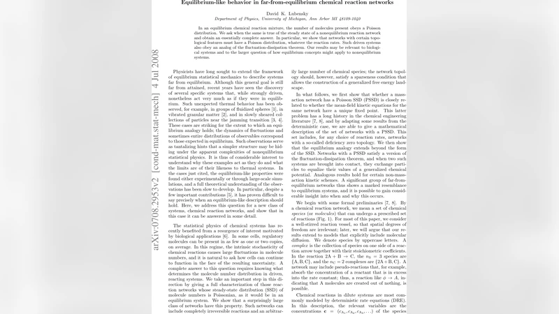 Equilibrium-like behavior in far-from-equilibrium chemical reaction   networks