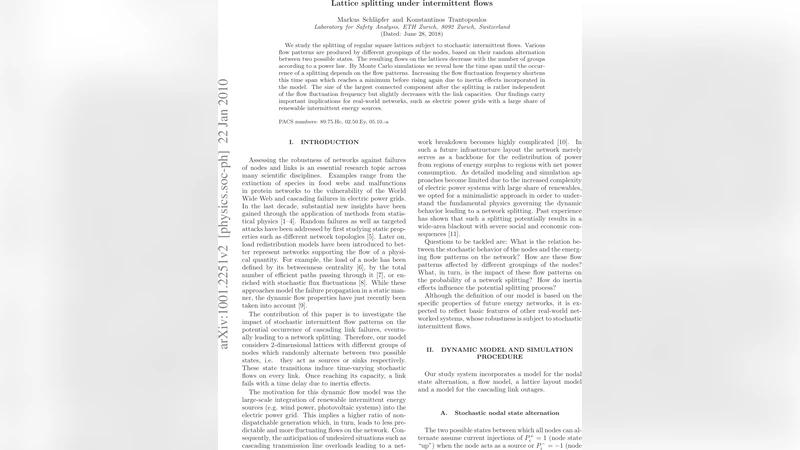 Lattice splitting under intermittent flows