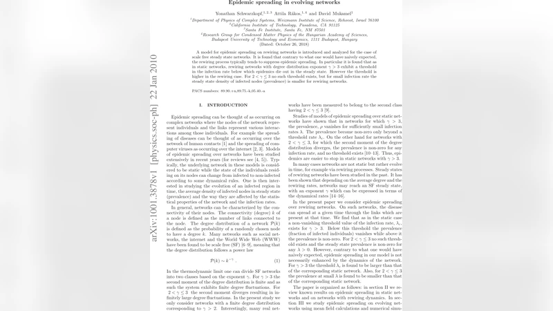 Epidemic spreading in evolving networks