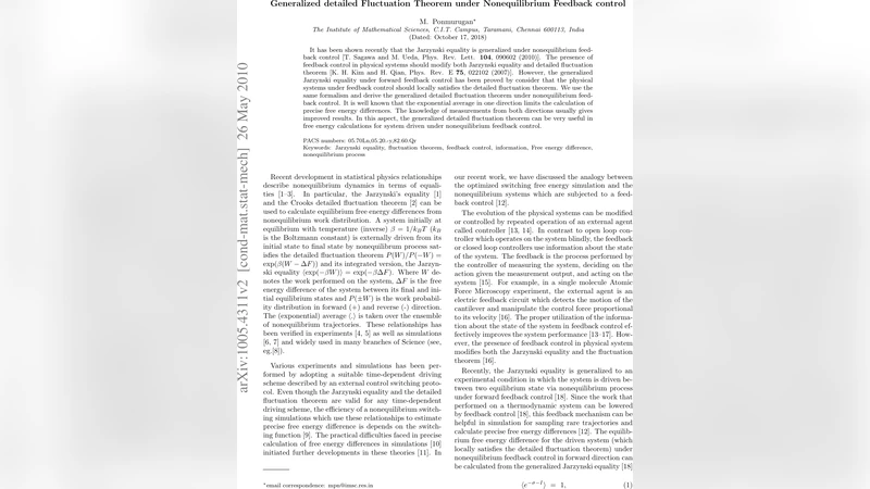 Generalized detailed Fluctuation Theorem under Nonequilibrium Feedback   control