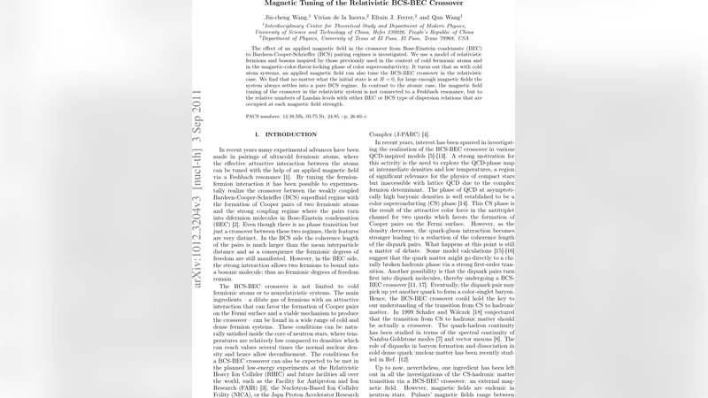 Magnetic Tuning of the Relativistic BCS-BEC Crossover