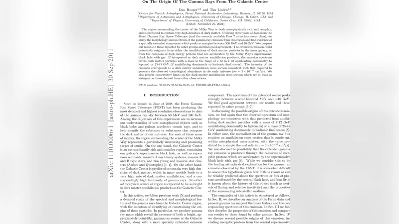 On The Origin Of The Gamma Rays From The Galactic Center