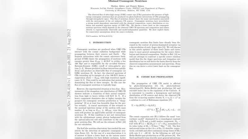 Minimal Cosmogenic Neutrinos