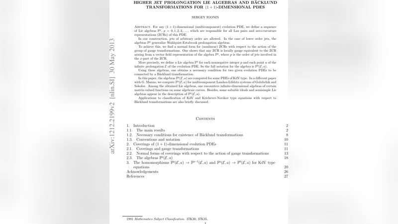 Higher jet prolongation Lie algebras and Backlund transformations for   (1+1)-dimensional PDEs
