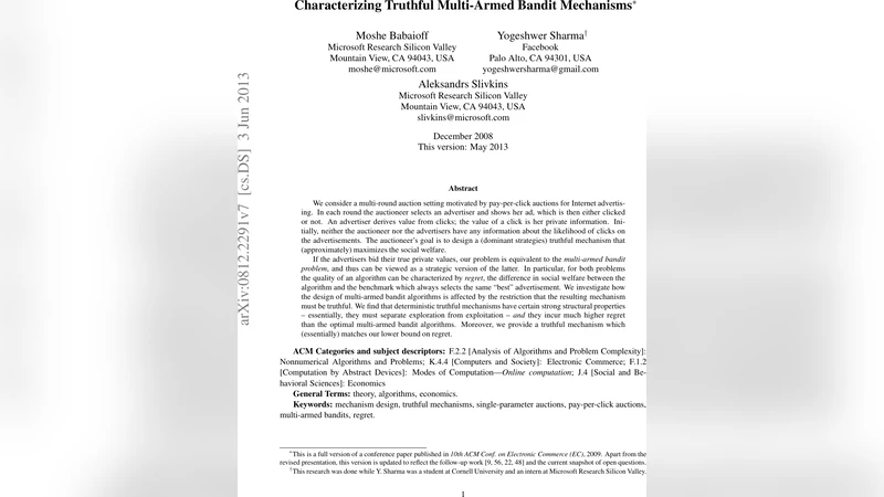 Characterizing Truthful Multi-Armed Bandit Mechanisms