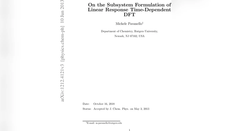 On the Subsystem Formulation of Linear-Response Time-Dependent DFT