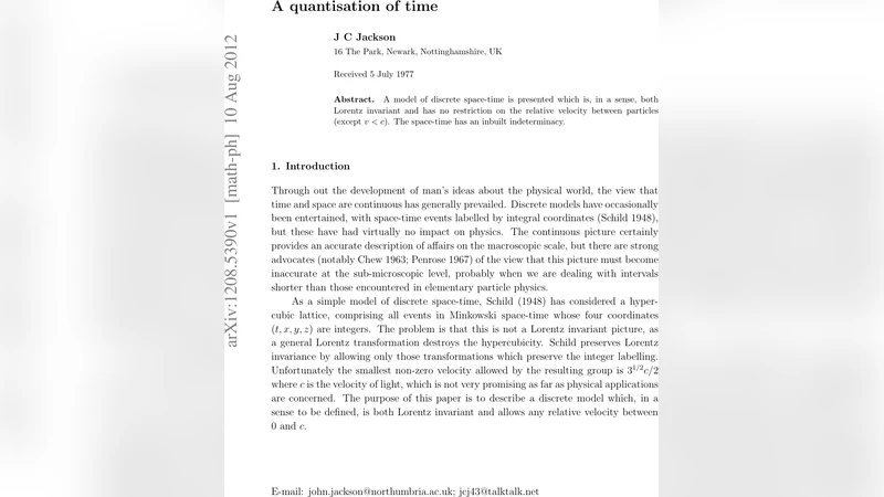 Time and the Higgs (with apologies to J. B. Priestley)