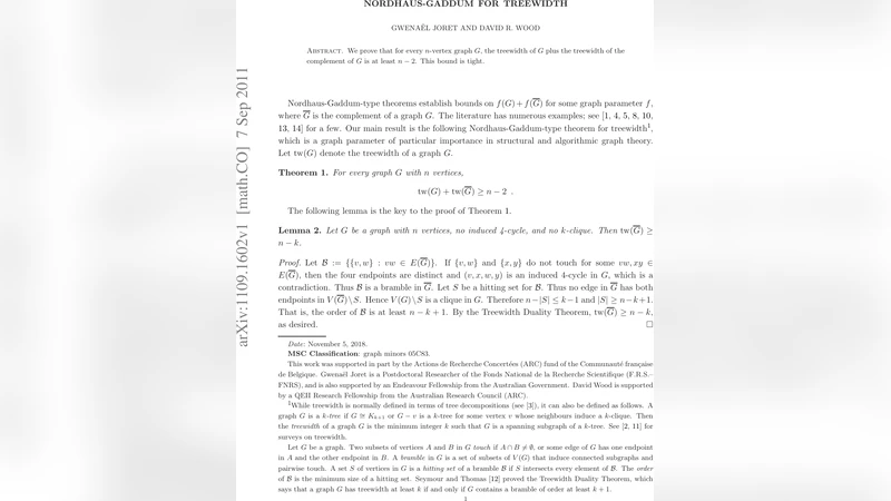 Nordhaus-Gaddum for Treewidth