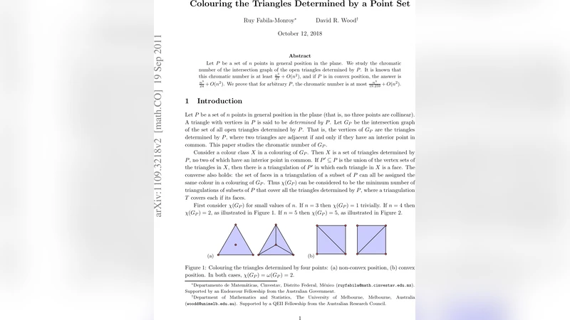 Colouring the Triangles Determined by a Point Set