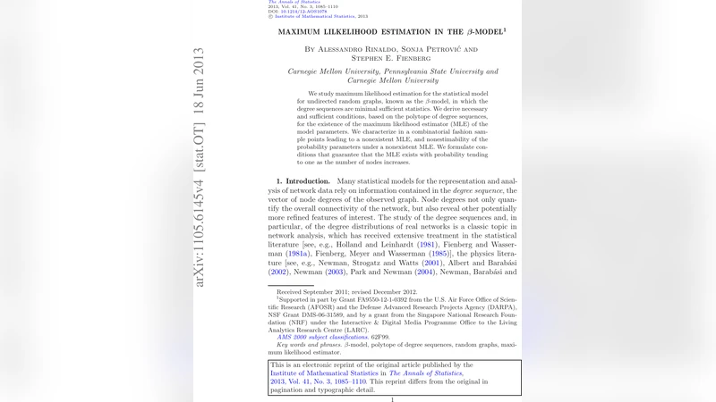 Maximum lilkelihood estimation in the $beta$-model