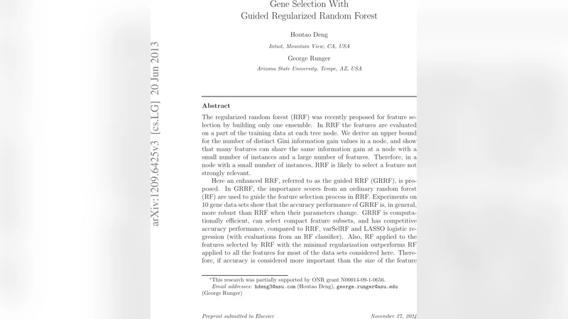 Gene selection with guided regularized random forest