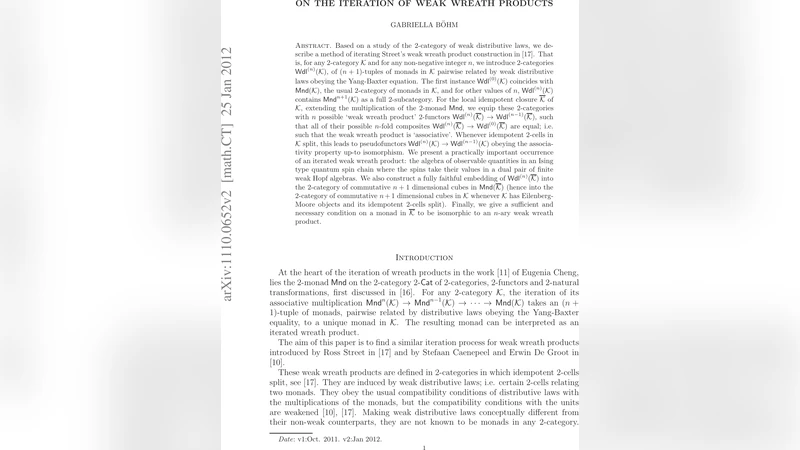 On the iteration of weak wreath products