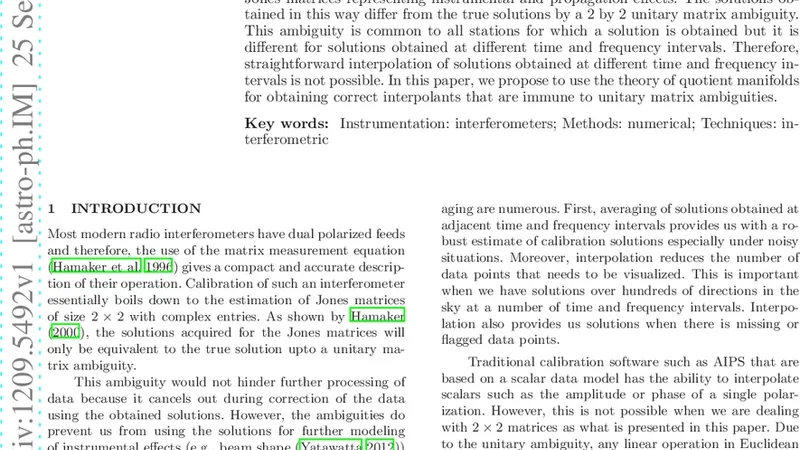 On the interpolation of calibration solutions obtained in radio   interferometry