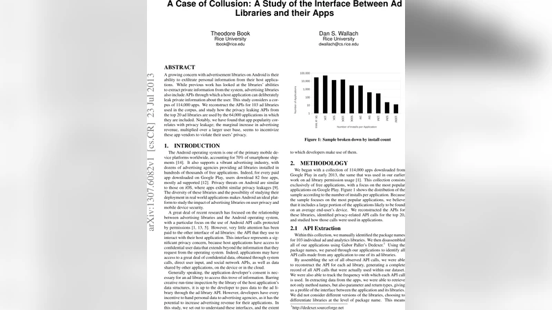 A Case of Collusion: A Study of the Interface Between Ad Libraries and   their Apps